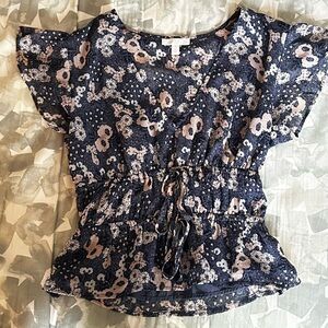 Short Sleeve Floral Top